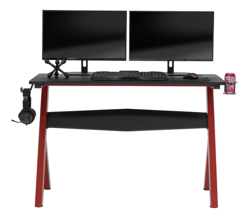 Sd Studio Designs Mesa De Juego Overlord, Negro, Rojo