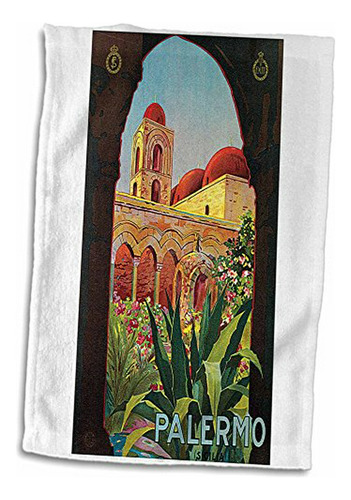 3d Rose Vintage Palermo Sicilia Italy Italian Travel Poster 