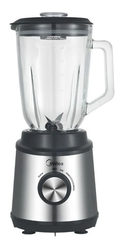 Licuadora Midea Inox Con Jarra De Vidrio 1,5 L. 800w