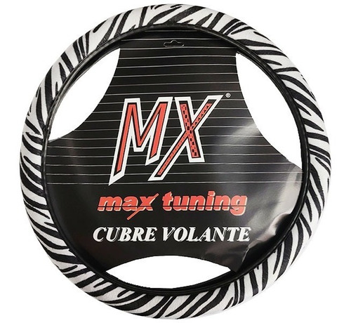 Imagen 2 de 3 de Cubre Volante Para Autos Afelpado 38cm Animal Print Diseño
