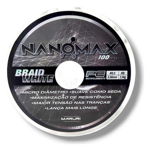 Multifilamento Maruri Nanomax 100 Metros 0.08mm 8lb 3.6kg