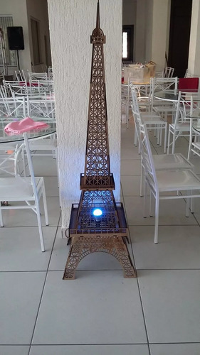 Torre Eiffel 2 Mts Mdf 3mm Cortado Laser Prep Iluminação 