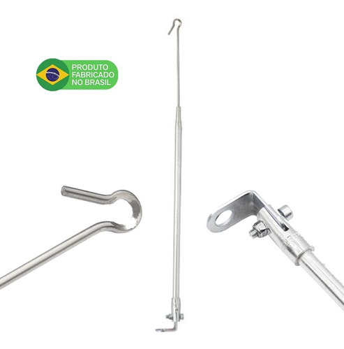 Antena Corta Pipa Moto Retrati Retrovisor Aço Inox Zincda M9