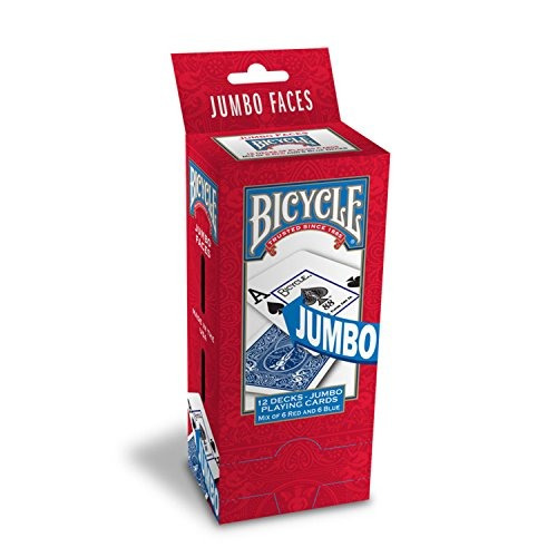 Bicycle Poker Size Jumbo Index Playing Cards (pack Of 12), R