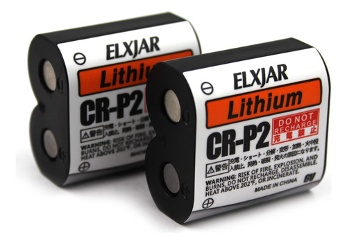 (2-pack) 6v 1500mah Lithium Photo Battery Replaces 223a, 2cr