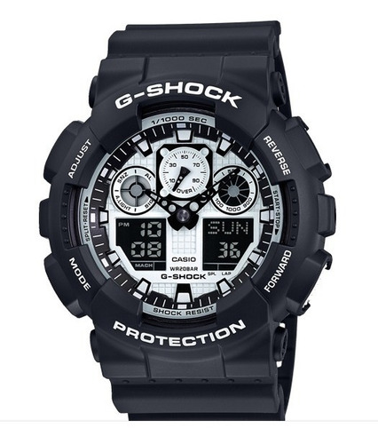 Relógio Casio G Shock Ga 100 Bw 1a Original Envio Imediato