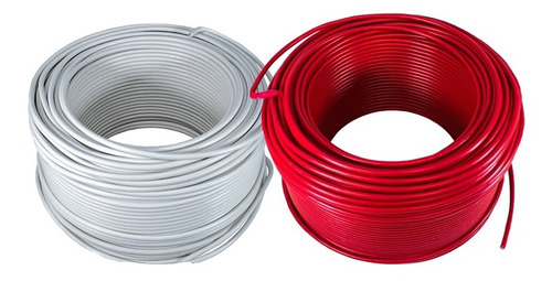 Cable Electrico Cca Konect Calibre 8 Blanco Y Rojo 50m 2 Pzs