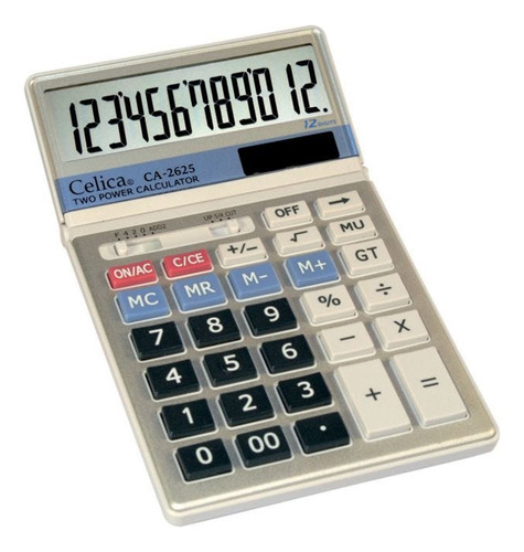 Calculadora De Escritorio Celica Ca2625 Sol/bat. 12 Dig. Num