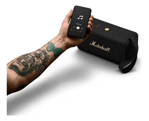 Marshall Middleton Bluetooth Speaker Black And Brass | MercadoLivre