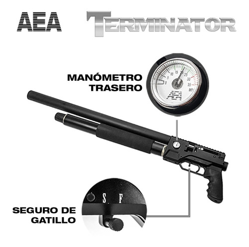 Imagen 3 de 10 de Rifle Pcp Aea Terminator 9 Mm