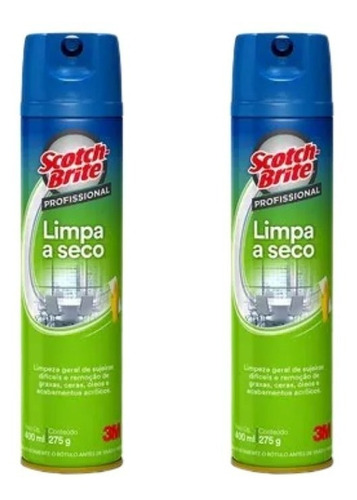 Kit 02 Limpa A Seco Spray 400ml Limpeza Geral - 3m