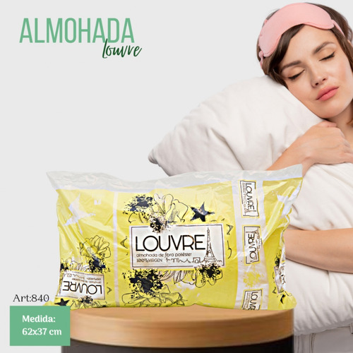 Imagen 3 de 9 de Combo X 2 Almohadas Blanco Paris Fibra Poliéster Mullida