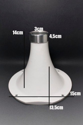Cone Corneta Aluminio Preta Hl 1125 D250 Driver C/ Rosca