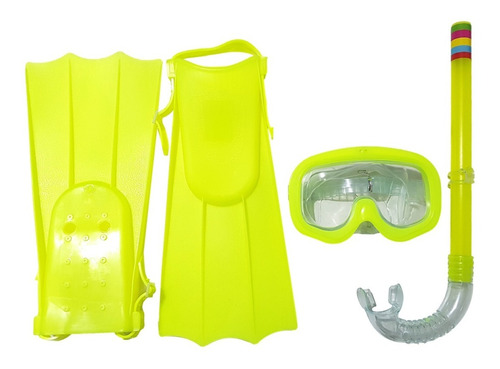 Kit Buceo Snorkeling  Mascara + Snorkel + Aletas Buceo  1187