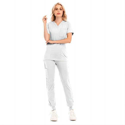 Pijama Quirurgica Médico Conjunto Jogger Uniforme Para Mujer