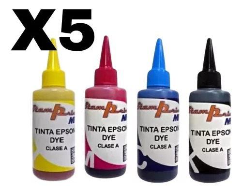 4 Tintas Dye Para Impresora Epson 100ml  Colores Clase A