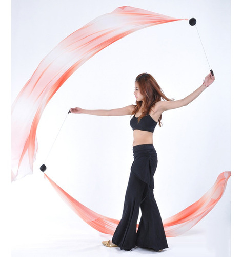 Belly Dance Finger Thrown Ball Poi Streamer Festival Dancing