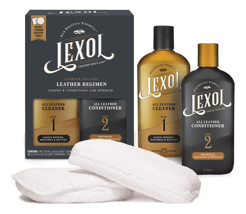 Lexol - Kit De Limpiador Y Acondicionador De Cuero, Sistema