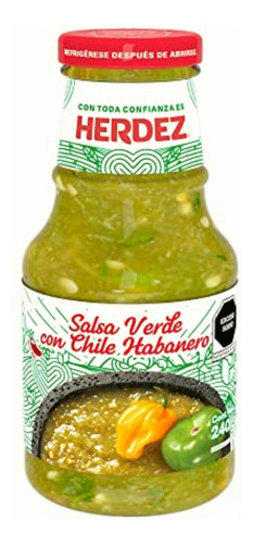 Herdez Salsa Verde Con Chile Habanero 240 G