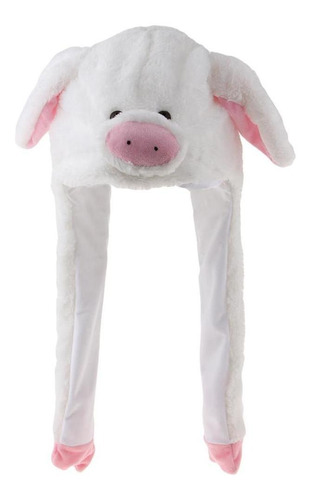 Peluche Animal Cerdo Sombrero Con Móviles Flap Oreja Patas