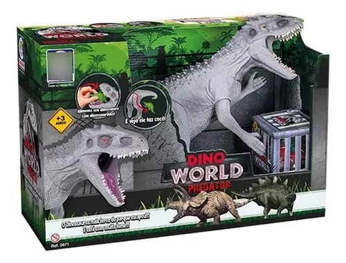 DINOSSAURO TIRANOSSAURO REX DINO WORLD C/ SOM COTIPLAS 2088