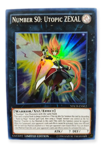 Yugi-oh! Number S0 Utopic Zexal Macr-ense2 Super