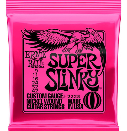 Ernie Ball 2223 Super Slinky - Cuerdas De Guitarra Eléctrica