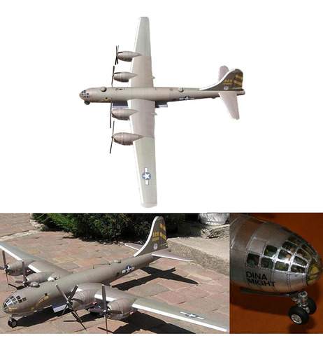 1:48 Kit De Modelo De Papel 3d Juguete B-29 Super Avión De 