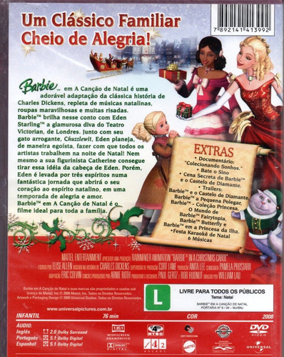 Dvd Barbie - Em A Canção De Natal | MercadoLivre Dvd Barbie - Em A Canção De Natal | MercadoLivre