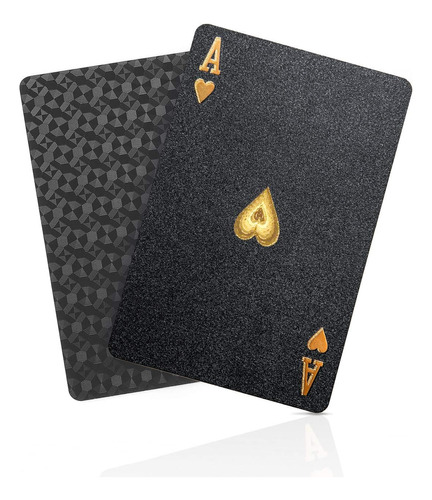 Bierdorf Diamond Waterproof Black Playing Cards, Cartas De P