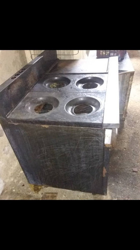 Imagen 2 de 5 de Cocina A Gas Ind De Acero Inoxidable Le Funciona Todo
