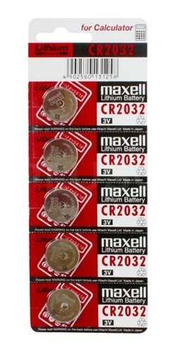 Pila 2032 Maxell 3v Lithium Pack X 5