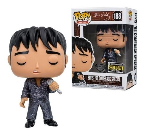 Funko Pop Elvis 68 Comeback Special #188 Diamond Exclusive