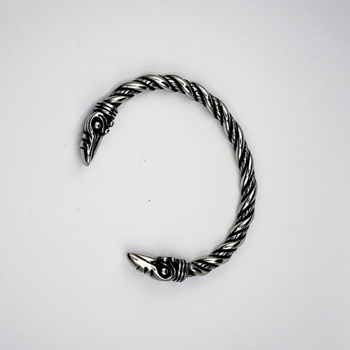 L Pulsera Cuervos Hugin Y Munin Brazalete Vikingo Acero