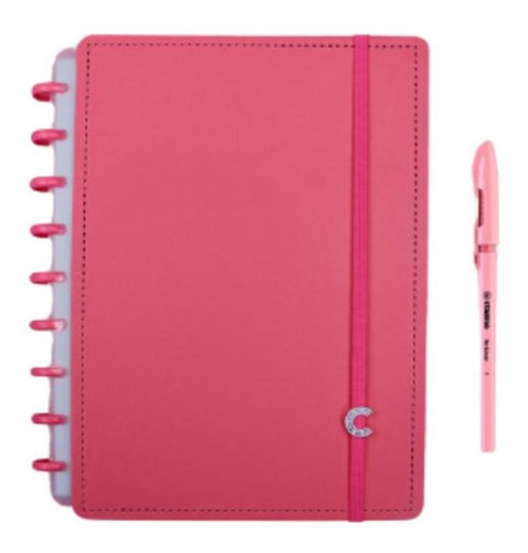 Caderno Inteligente Médio Pink All 80 Folhas Cimd3097