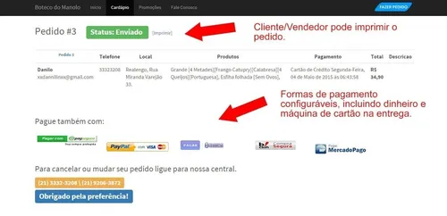 Script Site Pronto Em Php De Entregas Delivery Bar, Pizzaria