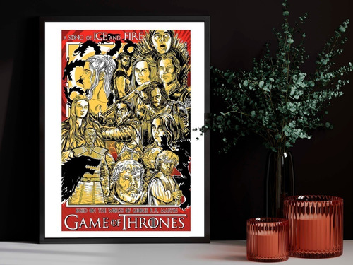 Poster Enmarcado 33x48cm Game Of Thrones Serie Medieval