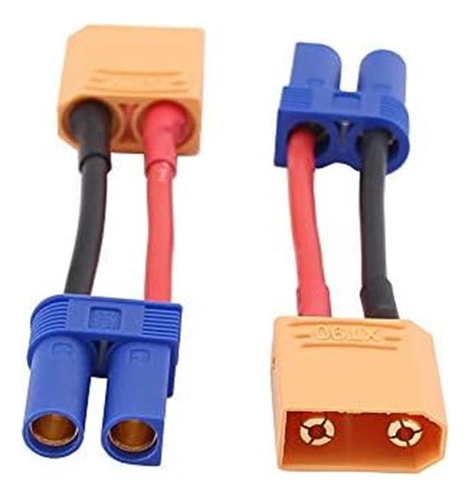 Olirc 2pcs Male Xt90 Al Adaptador De Conector Ec5 Femenino 2