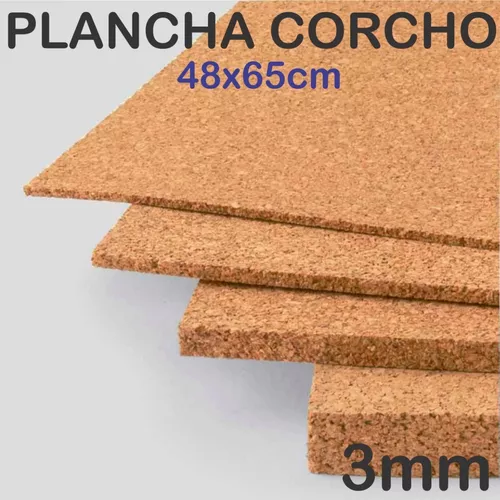 Plancha De Corcho 48x65cm 3mm Tabla Decoración Artesanias