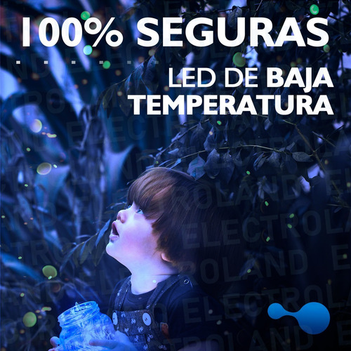 Imagen 5 de 10 de Pack X 10 Guirnalda Luces Alambre 30 Led 3 Metros Luz Azul