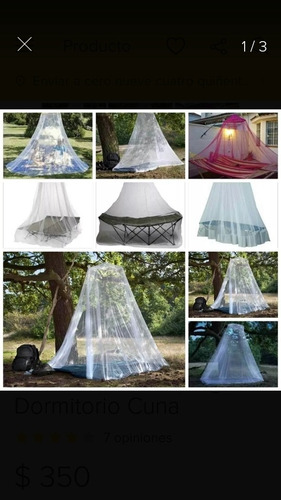 Imagen 2 de 4 de Malla Mosquitero De Tul Camping Dormitorio Cuna 1 Y 2 Plazas