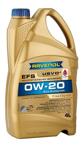 Aceite Ravenol 0w20 4l. Sintetico Efs Sn/c5