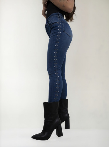 Jean Chupin Elastizado Tachas Premium Dama Kira