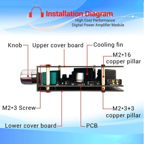 Amplificador De Potencia Digital Zk-mt21 2x50 W+100 W Con Su