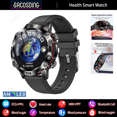 Reloj Inteligente Hombres Deportes Llamada Bluetooth 2024