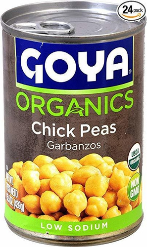 Goya Foods Orgánica Garbanzos, 15,5 Onzas (paquete De 24)