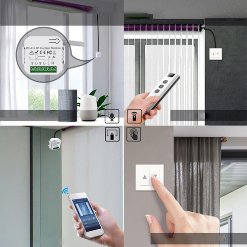 Control Remoto Del Interruptor De Cortina Wifi Rf Para