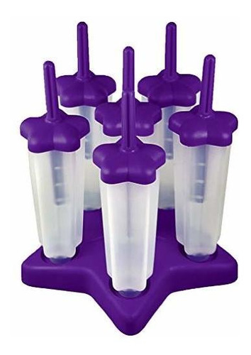 Tovolo Star, Drip-guard Handle, 4 Ounce, Set Of 6 Ice Pop Mo