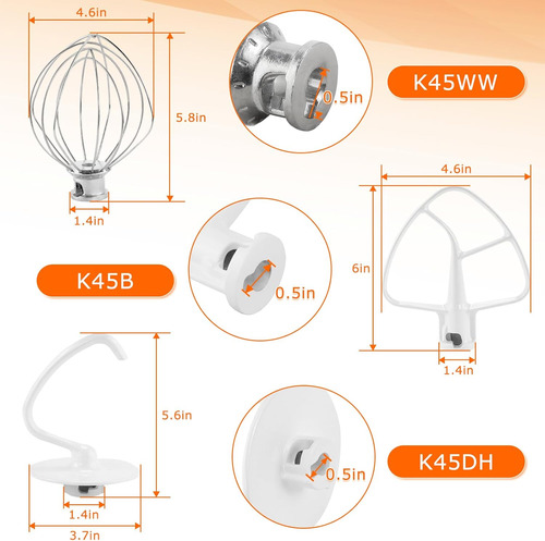Kit De Accesorios Para Batidora De Pie De 3 Piezas Y Tazón M