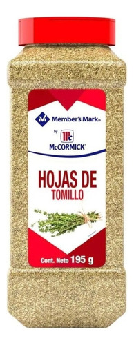 Hojas De Tomillo Member´s Mark By Mccormick 195 Grs